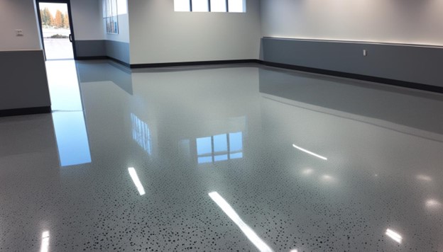 Commercial Building with Polished Concrete