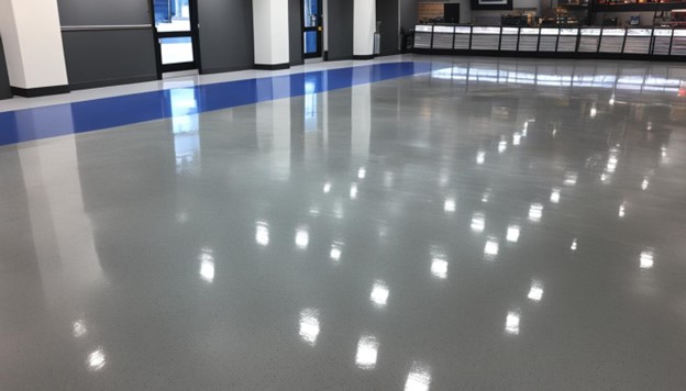 Polished Concrete Floor   Commercial Building Construction