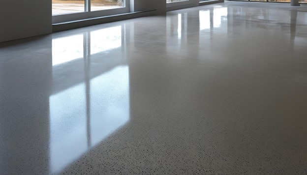 Polished Concrete Floor in Commercial Building