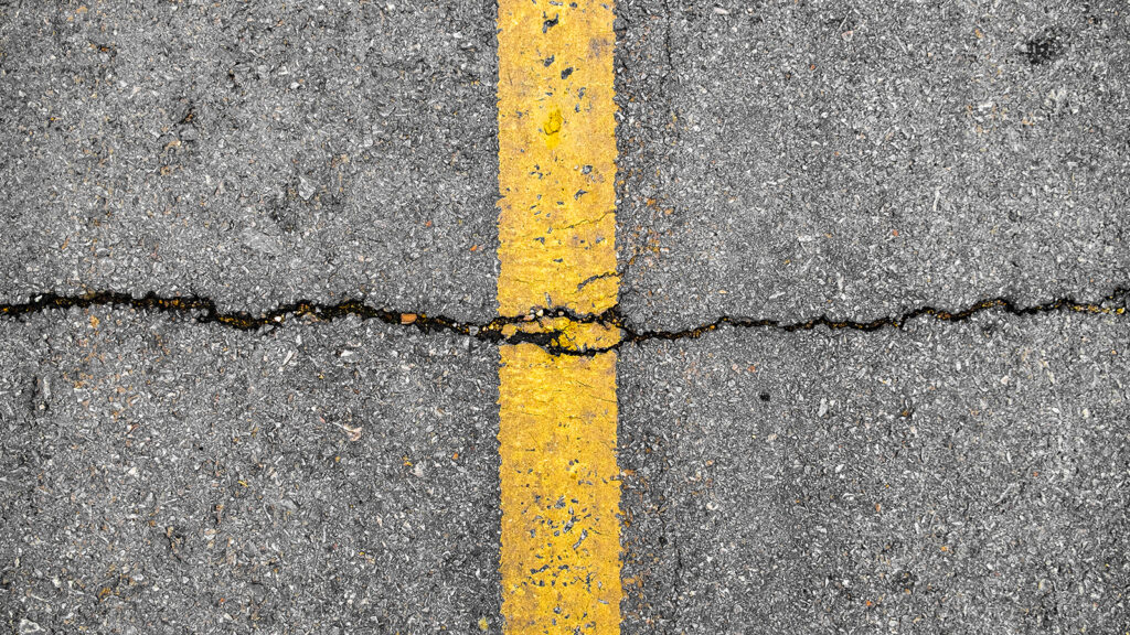 Cracked commercial concrete