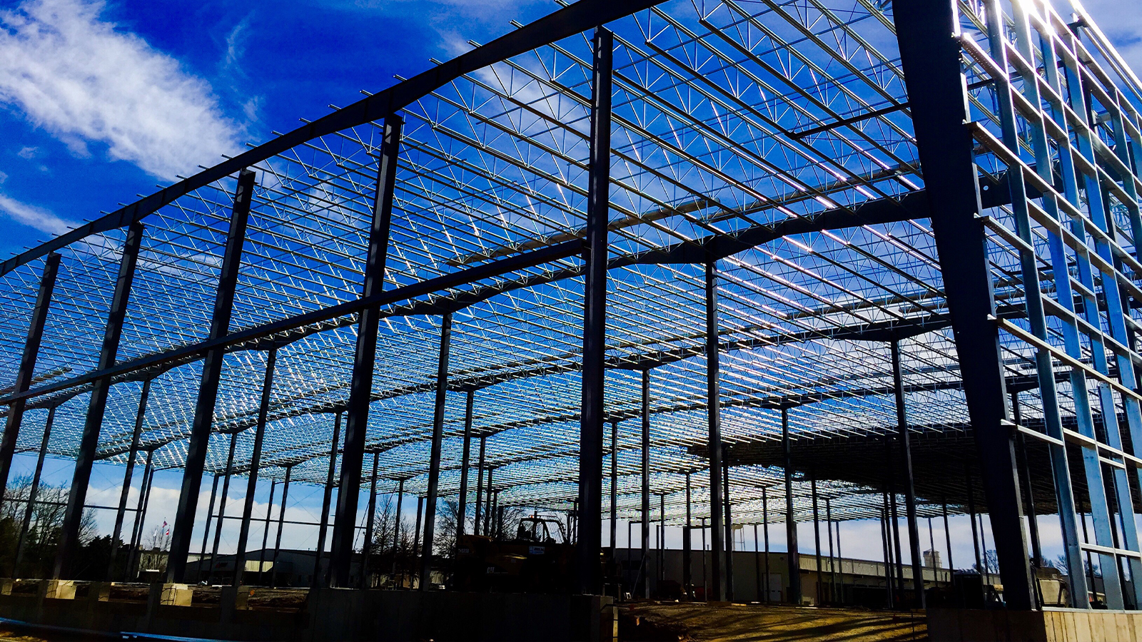 Steel Frame of a Building During Construction