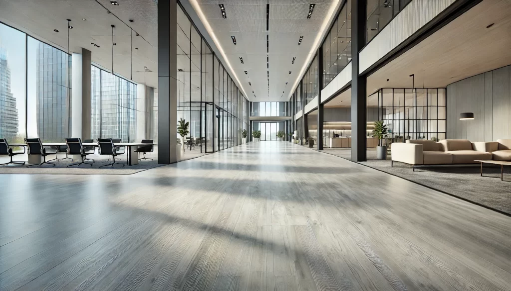 Overlay Flooring in a Commercial Building